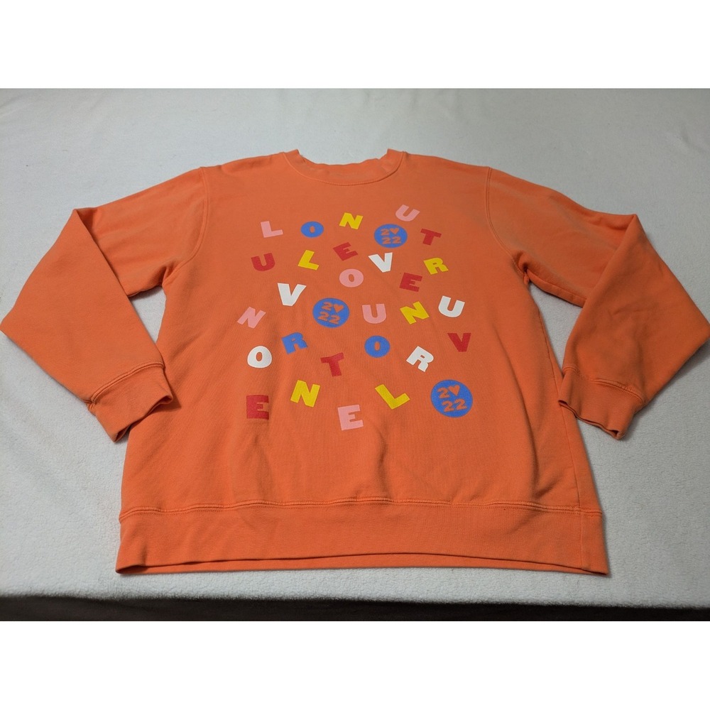Harry Styles 2022 Love On Tour Love Soup Orange Alphabet Sweatshirt Sz S